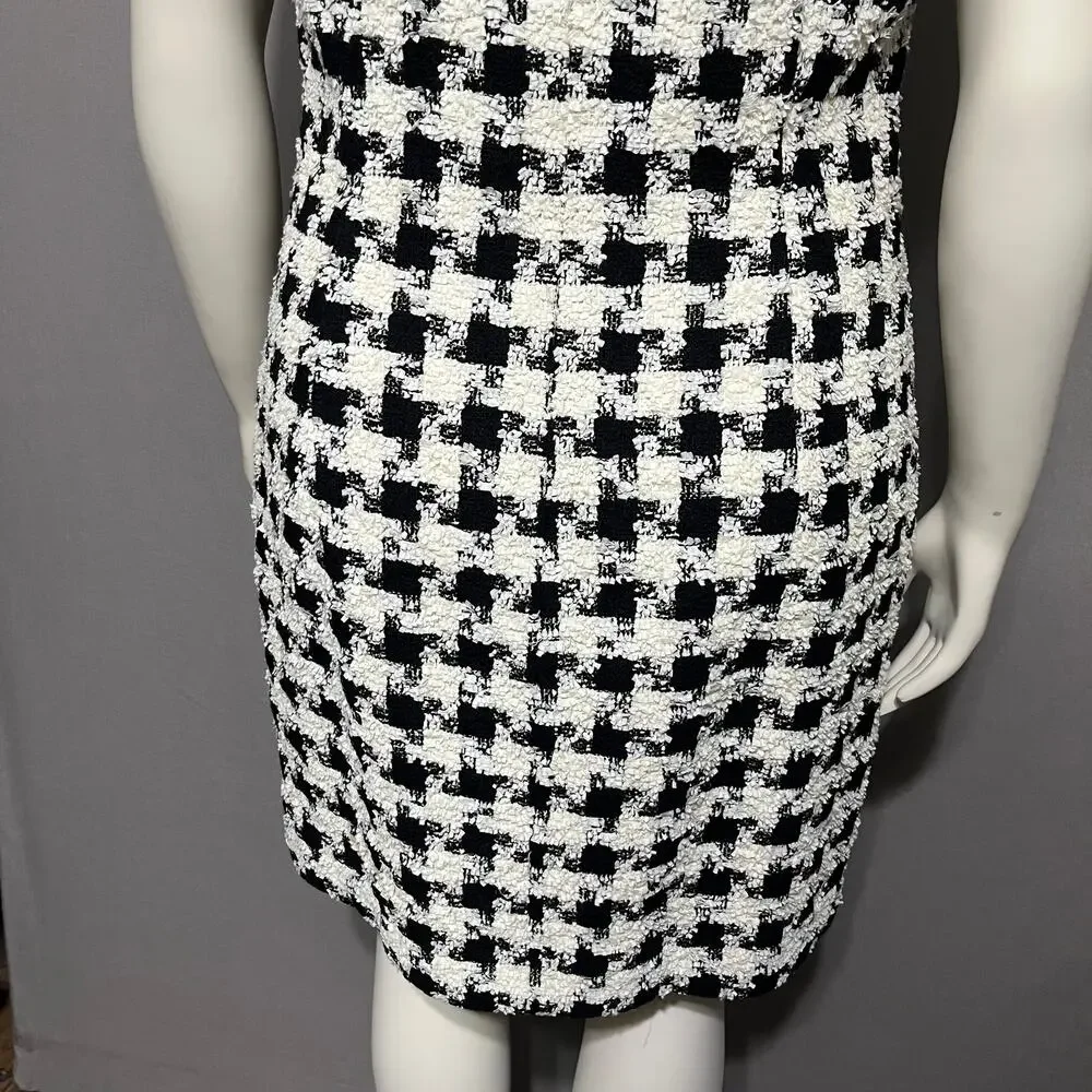 SOLD❌❌Vintage Houndstooth Tweed Houndstooth Print Dress Sz-10/12 (Large) - Picture 7 of 10